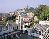 Ruins of Roman amphitheatre. Plovdiv. Bulgaria