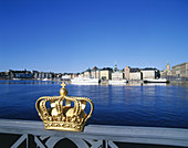 Crown on bridge. Stockholm. Sweden