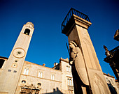 Monument to Orlando in Dubrovnik. Croatia