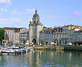 Porte de la Grosse Horloge (Big Clock Gate). Old port. La Rochelle. France