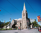 Cathedral square, Christchurch. South Island, New Zealand
