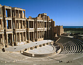 Roman theatre, ruins of the ancient city of Sabratha. Libya