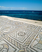 Mosaic, Roman ruins of the ancient city of Sabratha. Libya