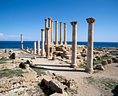 Temple of Isis, Roman ruins of the ancient city of Sabratha. Libya