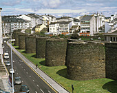 Roman walls, Lugo. Galicia, Spain