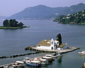 Church of Panagia of Vlahernon, Pontikonisi (Mouse Island). Corfu, Greece