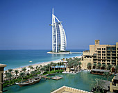 Burj Al Arab hotel, Umm Suqeim district, Dubai City. UAE (United Arab Emirates)