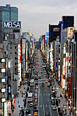 Central Avenue, Ginza district, Tokyo. Japan
