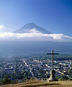 Agua Volcano, view fom Mirador de la Cruz. Antigua Guatemala