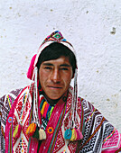 Indian man. Inca Sacred Valley. Pisac. Peru