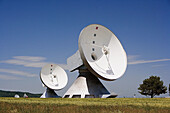 Satellite dish. Upper Bavaria, Raisting, Germany.