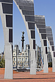 Monument to Columbus, Port Vell, Barcelona. Catalonia, Spain (Feb. 2007)