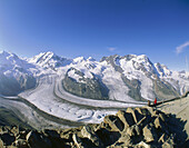 Monte Rosa. Gornergrat Glacier. Switzerland