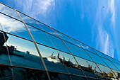 Reflecting glass facade, Barcelona, Spain