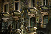 Hausfassade von Casa Batllo von Gaudi, Barcelona, Spanien