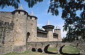 Condal Castle (12th century). La cité médiévale. Carcassonne. Aude. Languedoc-Roussillon. France.