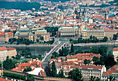 Manesu Bridge over Vltava River. Prague. Czech Republic