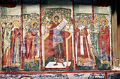 Frescoes. Sucevita monastery. Bucovina. Romania.