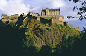 Edinburgh Castle from Princes street Gardens. Edinburgh. Scotland