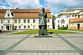 Statue of Maironis (1862 - 1932). Kaunas. Lithuania.