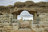 Main Gate at the City Walls (1st Century B.C.). Roman ruins of Ampurias. Girona province. Spain