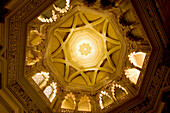 Oratory ceiling. XIth century. Islamic Palace, Aljafería Palace. Zaragoza. Aragon. Spain.