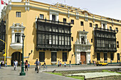 Buildings in Plaza Mayor. Lima. Perú.