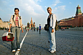 St. Basil s cathedral and Savior s Tower, Kremlin Wall. Red Square. Moscow. Russia