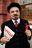 Lenin impersonator. Moscow. Russia