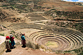 Inca period. Concentric terraces. Moray. Urubamba valley. Peru.