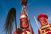 Lapurdi carnival masks. Briscous carnival. Basque country. France.