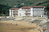 Sanatorium and beach. Górliz. Vizcaya. Euskadi. Spain.
