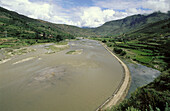 Paro river and valley. Bhutan.