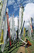 Prayer flags. Sangye Gang. Thimphu. Bhutan.