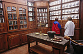 Pharmacy of the Hôtel-Dieu (1764). Saint-Lizier. Ariège. France.