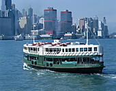 Ferry at Victoria harbour. Hong Kong. China