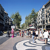 The Ramblas, Barcelona. Catalonia, Spain