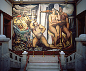 Mural painted by Mario Orozco in the Government Palace. State of Veracruz. Mexico
