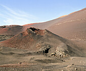 Volcanic cone. Timanfaya National Park, Lanzarote. Canary Islands. Spain