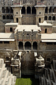 Chand Baori, one of the oldest baori (step-well). Abhaneri, Rajasthan. India