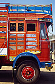 Painted truck. Mumbai. Maharashtra. India
