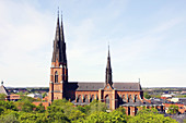 Uppsala cathedral, oldest cathedral in Scandinavia. Sweden