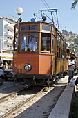 A tram in Port Soller. Mallorca. Spain