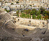 A Roman theatre in Amman. A historical site much visited by tourist.