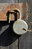Open padlock