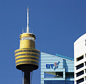Sydney Tower with British Telecom office building. Sydney. New South Wales, Australia