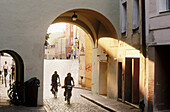 Messergasse, typical street near the cathedral. Passau. Bavaria. Germany