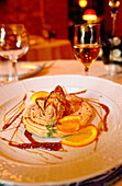 Meringa semi freddo vinsanto from Leggenda dei Frati Restaurant. Abbadia Isola. Tuscany. Italian merengue
