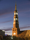 Bell tower of St. Katharinenkirche (St. Catherine’s Church), Hamburg. Germany