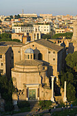 View of Imperial Forums from Palatine Hill, Rome. Lazio, Italy